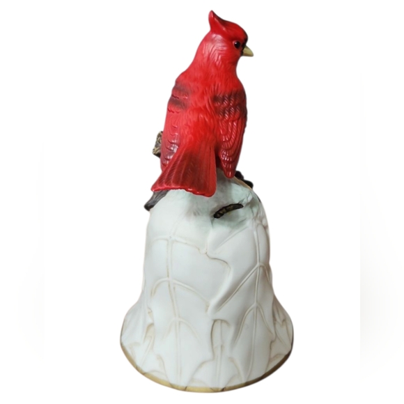 Avon Collectible‎ Red Cardinal Vintage Figurine Christmas Holly Bell - Picture 3 of 5